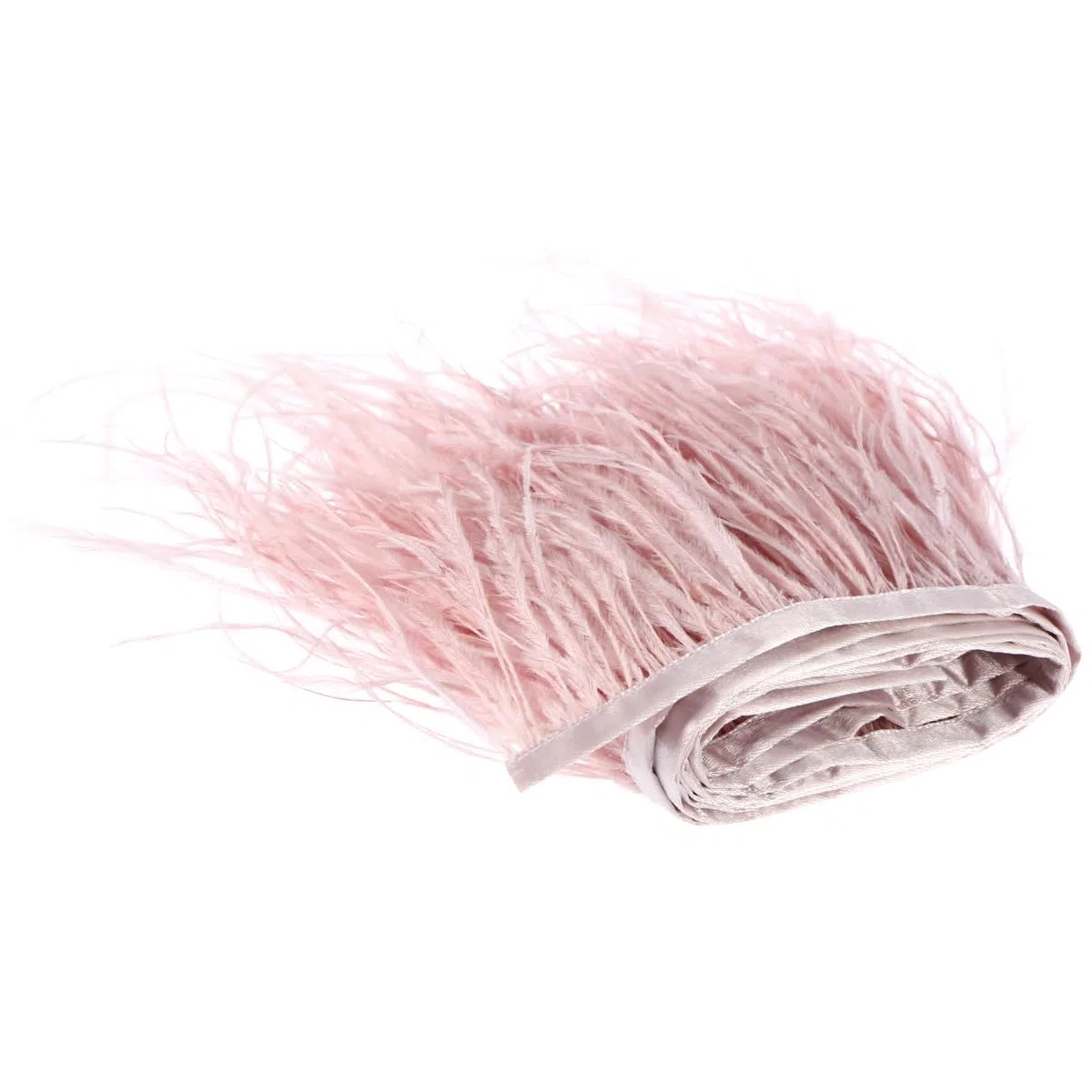 - Fleco de pluma artificial con cinta de raso para vestidos, disfraces y manualidades, 2, color rosa
