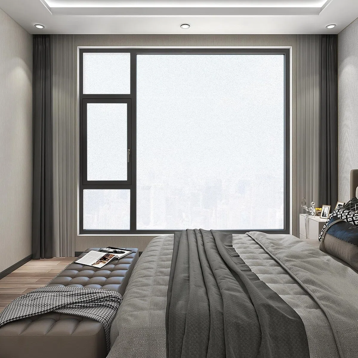Diboniur Vinilos para Cristales,90 * 200cm Vinilo Adhesivo Cristal,Vinilo Ventana Privacidad Reutilizable para Balcón,Cocina, Baño,Dormitorio