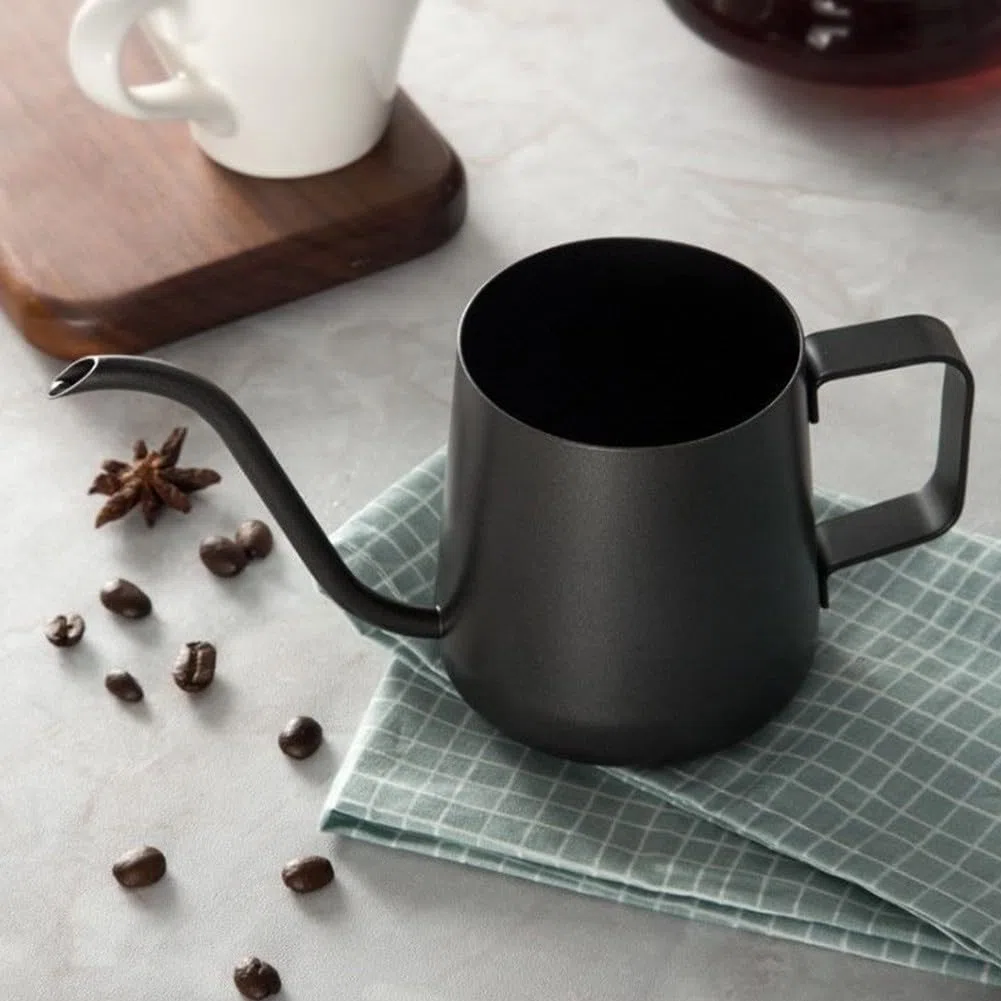 Pour Over Gooseneck - Hervidor de café con goteo manual, 250 ml/350 ml, acero inoxidable, a prueba de arañazos, resistente al calor (plateado 350 ml)