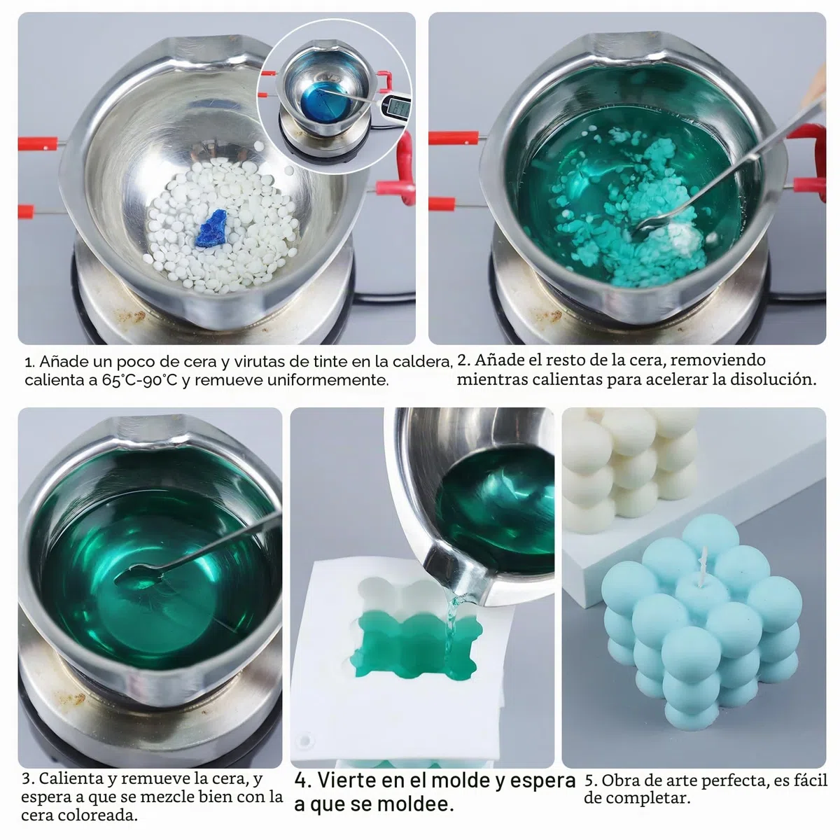 Colorantes para velas – 20 colores para cera, ideales para manualidades, adecuados para cera de soja, abejas, parafina, gel y de palma