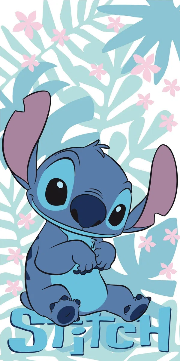 Jerry Fabrics Toalla de baño Disney Lilo & Stitch, suave, tamaño: 70 x 140 cm, 100% algodón