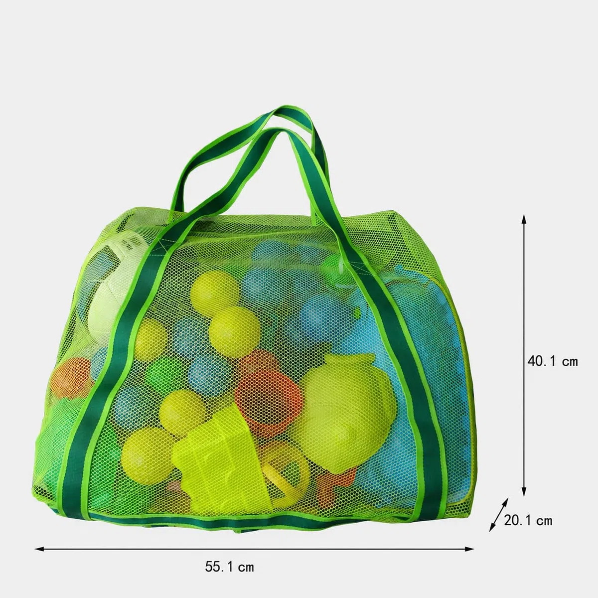 Leberna Bolsa de playa de malla grande, plegable, ligera, resistente, para juguetes