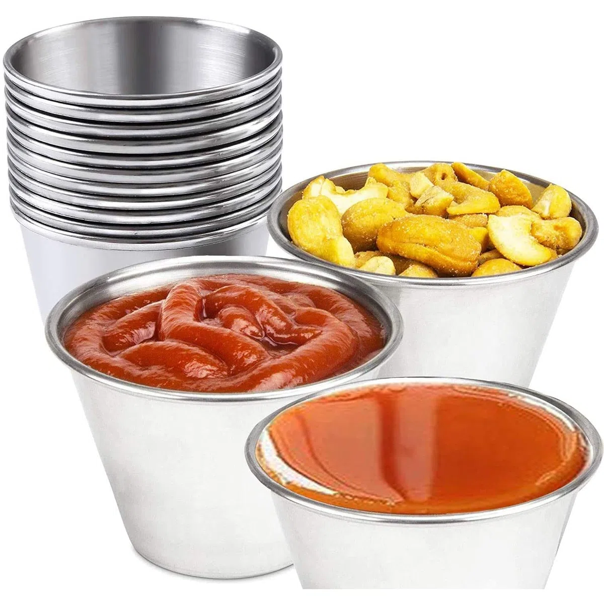 Flaneras en Acero Inoxidable Molde para Flan 12pzs 9cm