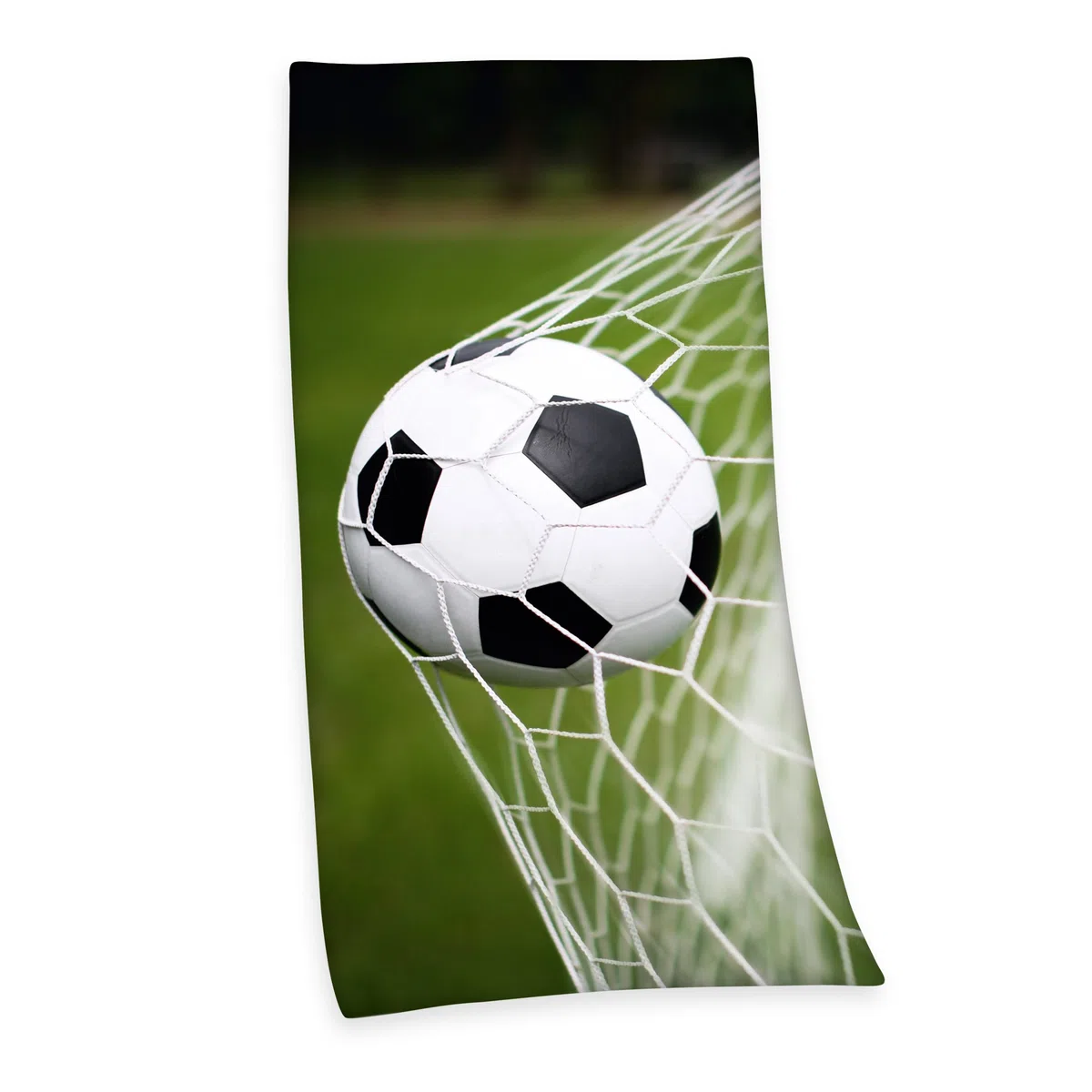 Herding Young Collection Toalla de baño con diseño de balón de fútbol de 75 x 150 cm, algodón, Multicolor