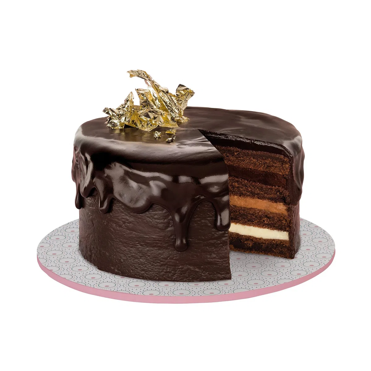 Dr. Oetker Molde Layer Cake, Diseño Retro, Molde Redondo para Tartas con Revestimiento Antiadherente Especial con Refuerzo Cerámico, Color Rosa / Crema, 17x3 cm, 4 uds.