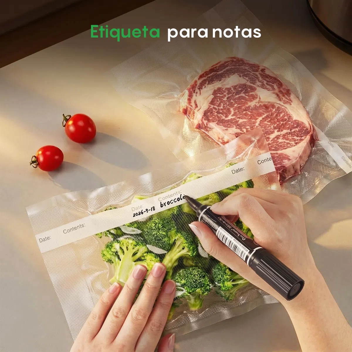 FRESKO Bolsas de Vacio para Alimentos, 120 Bolsas 20x30cm Bolsa Gofrada Envasado al Vacio con Textura de Grado Comercial para Cocinar al Vacío, sin BPA y Aprobada por la FDA