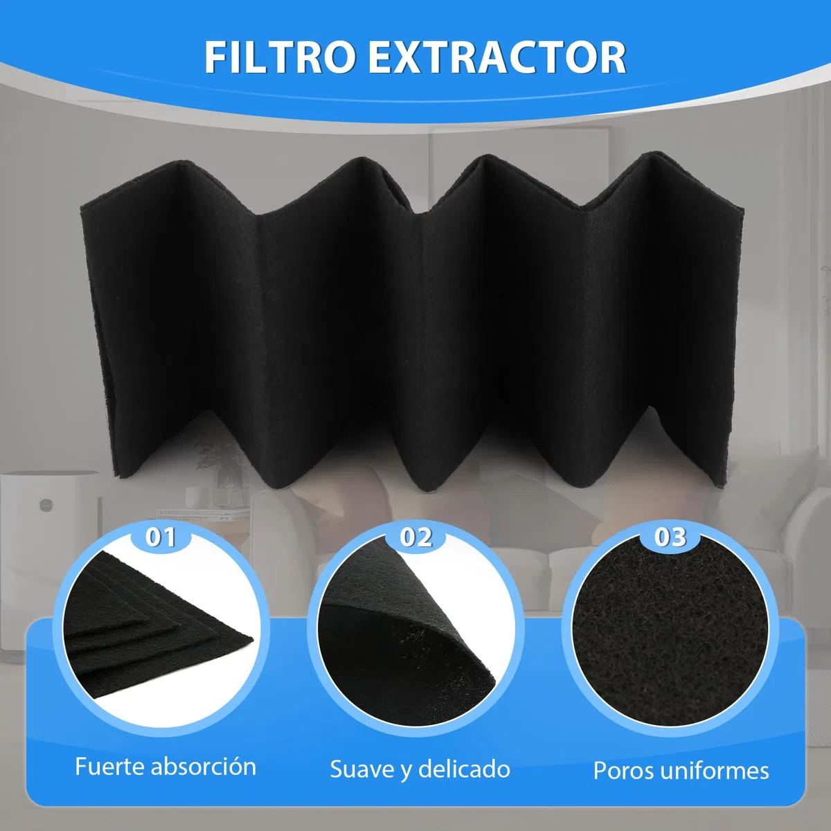2X Almohadillas Filtros de Carbón Activado 1220 * 210 * 3mm Almohadillas de Carbono de Corte Filtros de Carbón Activado Universales Filtro Aire Acondicionado Filtro de Aire XXX