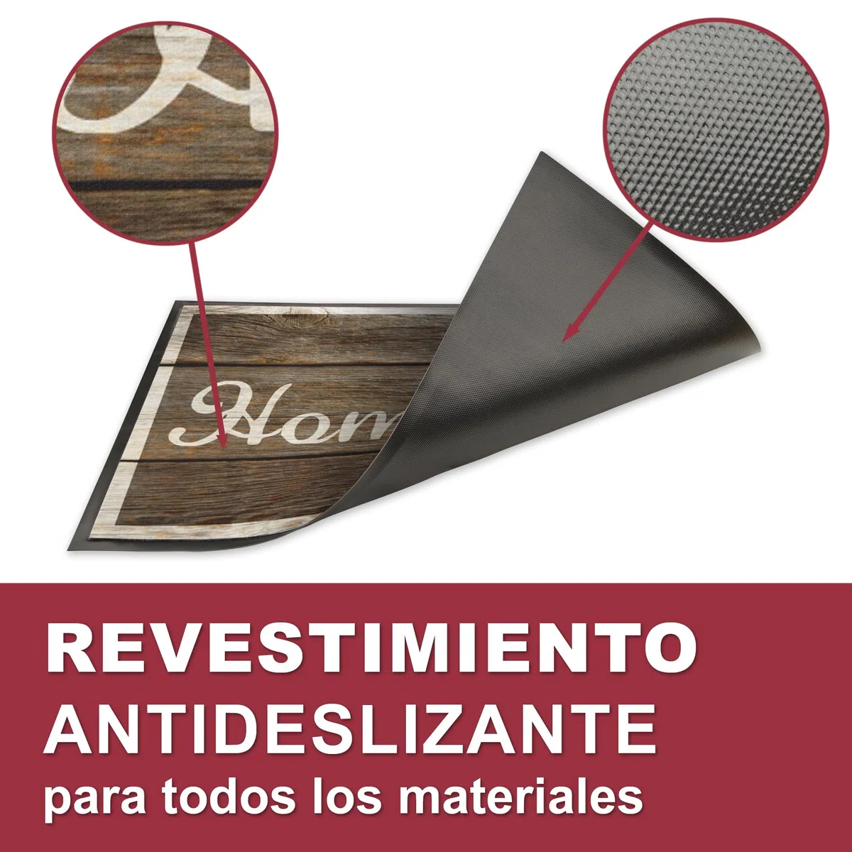 Fußmatte - Muchos diseños - Alfombra atrapamugre para Interior y Exterior - Alfombra Antideslizante - Felpudo limpiapies - Diseño Home 40 x 60 cm