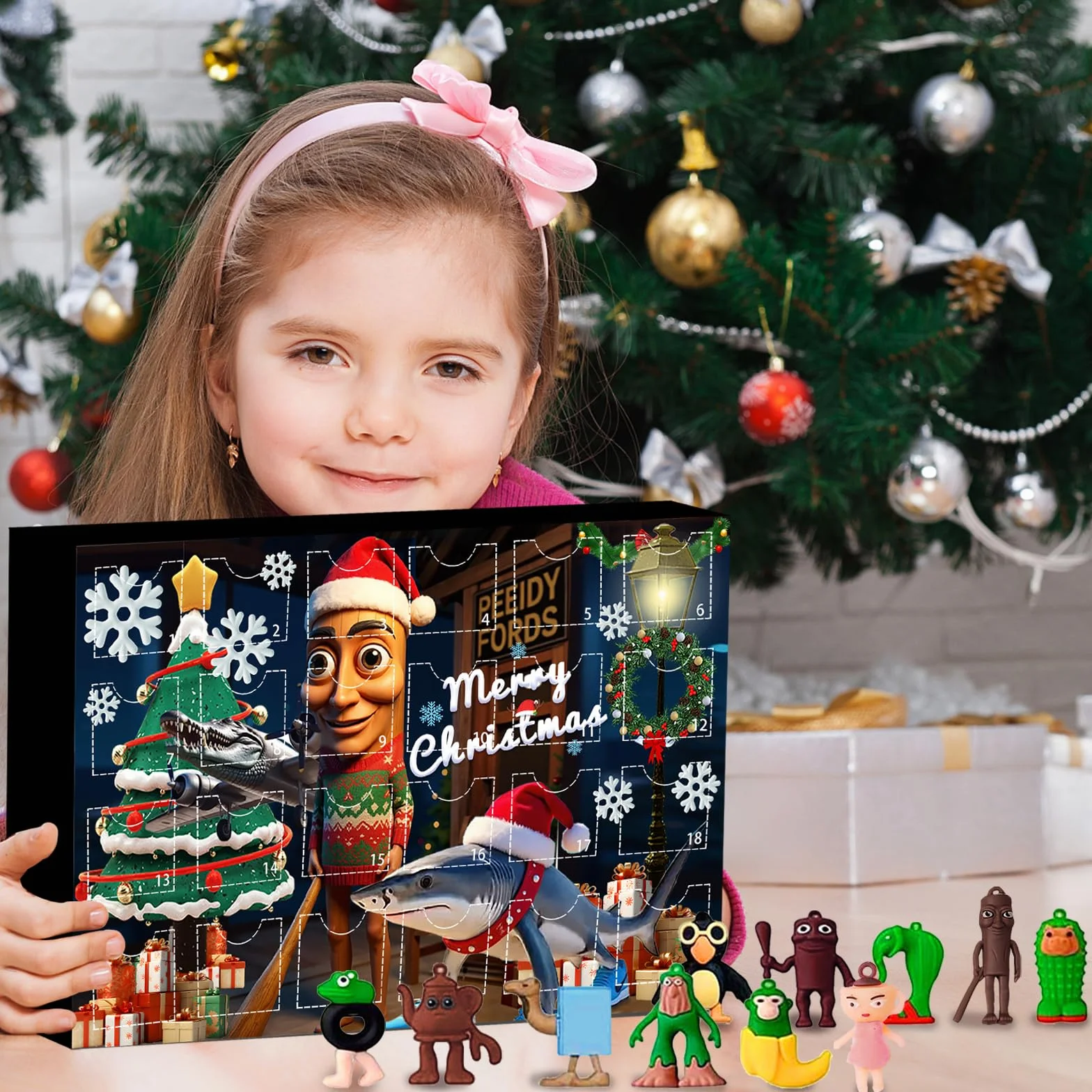 LUKIUP 2025 Italian Brainrot Pendant Advent Calendar Tung Tung Sahur Tralalero Tralala Figure Unique 24 Days of Surprises Gifts Box Italian Brainrot Figures Holiday Advent Calendar Oranaments Set
