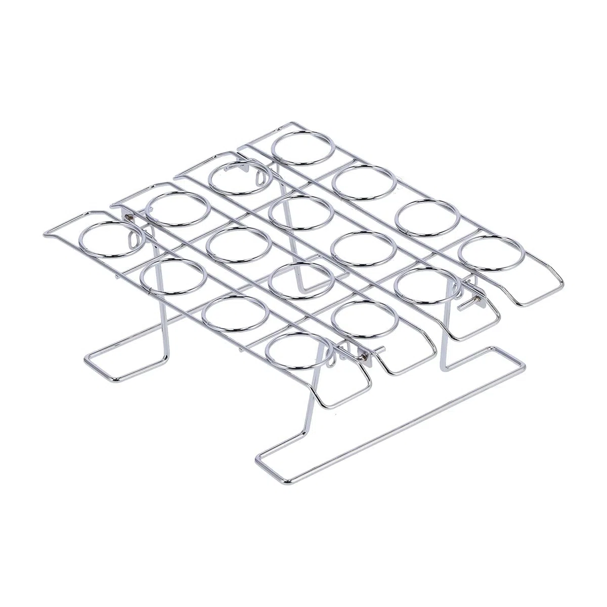 Cyrank Soporte para Conos de Helado, 16 Agujeros para Conos de Magdalenas Soporte de Acero Inoxidable para Conos de Helado para Conos de para Conos de Algodón para Hornear