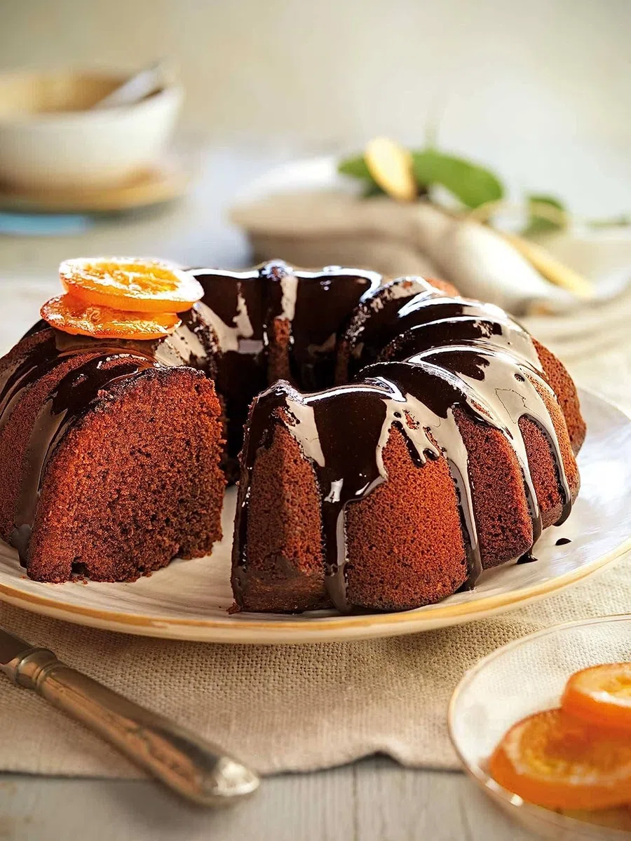 MGE - Molde de Repostería Savarin - Bizcochera con Tubo - Molde Anillo - Tartera - Molde para Tarta - Molde con Tubo - Tarrtera con Tubo - Negro - 25,5 cm