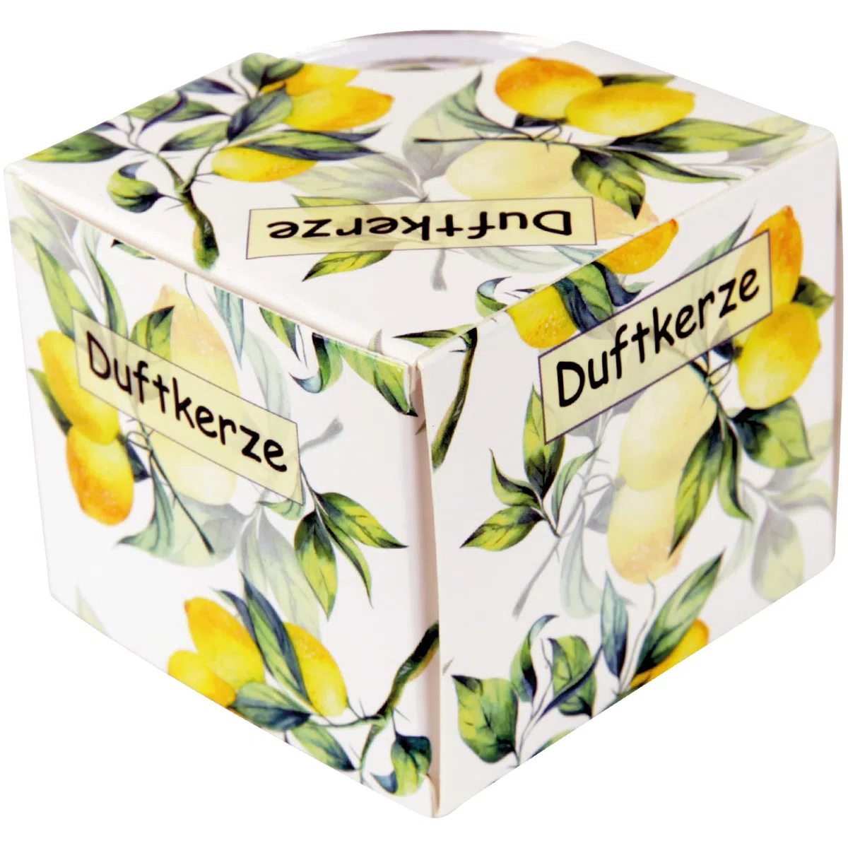 Velas perfumadas de 6 unidades en cristal, larga duración, aroma limón