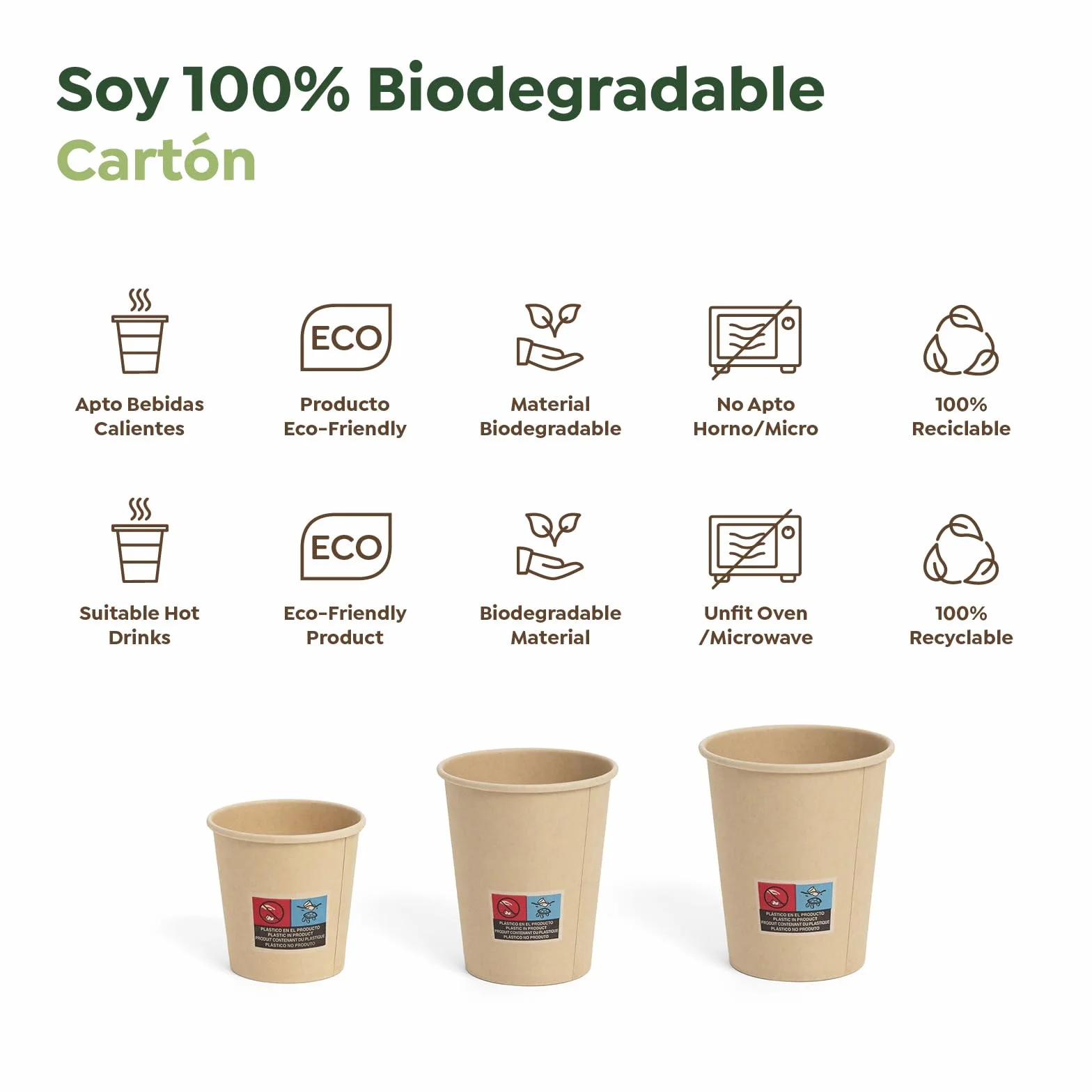 MAXI PRODUCTS - Vasos Café Desechables Kraft - Vasos Cartón - Vasos Desechables Catering - Vasos Café para Llevar - APTO BEBIDAS CALIENTES Y FRÍAS (120 cc, 200 unidades)