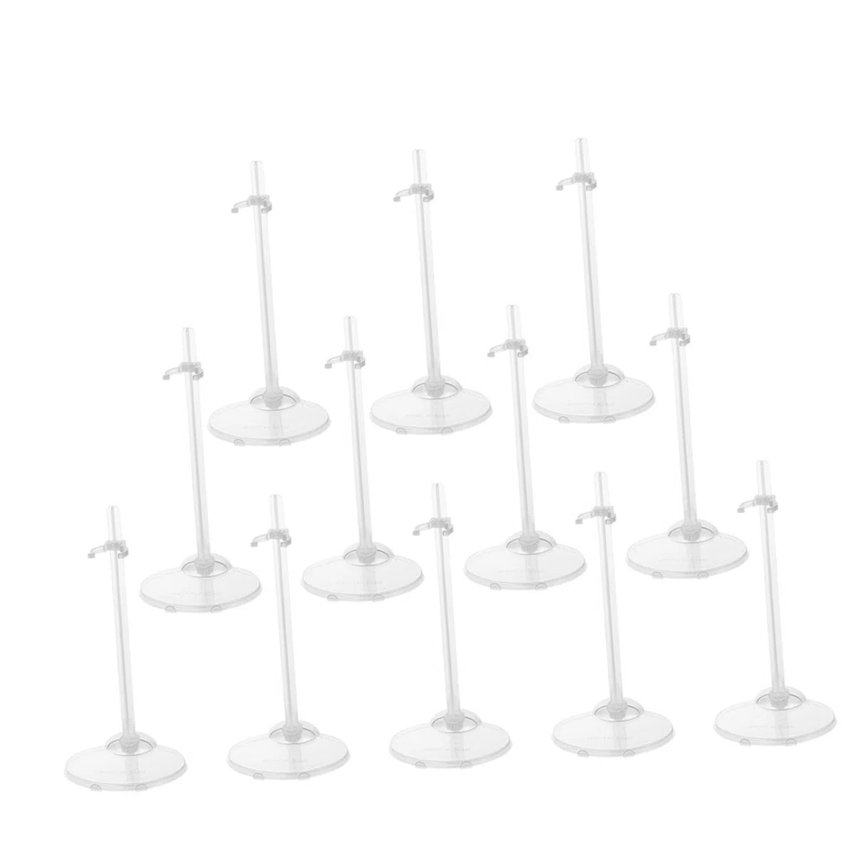 12 piezas Soporte para Muñecas Transparente con Base Amplia Soporte de Exhibición Estable para y Figuras para Almacenamiento y Presentación Detallada