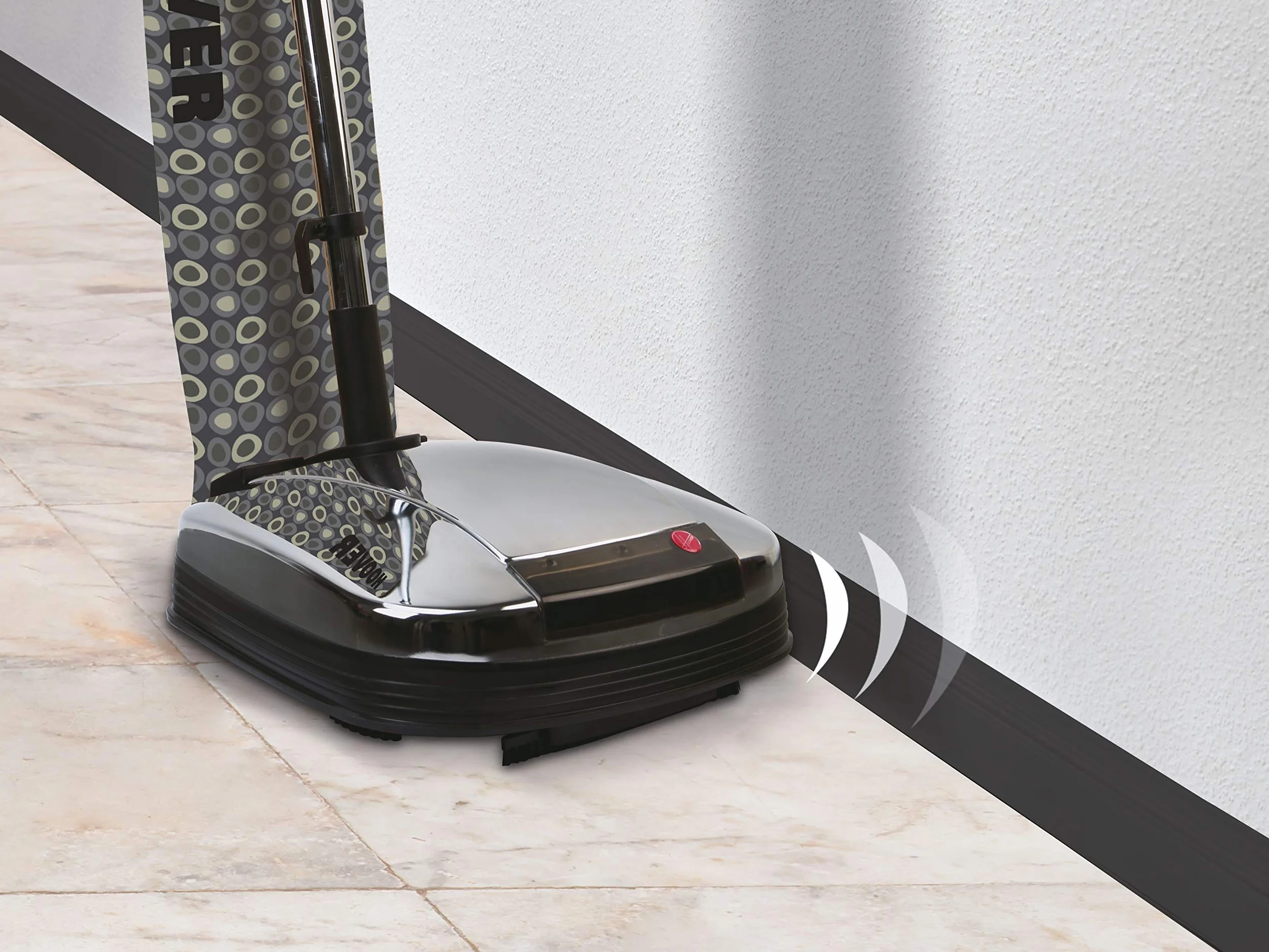 Hoover F3870/1 Enceradora pulidora de suelos, Función aspirador, Potencia 700W, Luz frontal, 2 bolsas, Cable 5 m, Ruedas traseras, Plástico, Acero cromado, Cromado, 700W