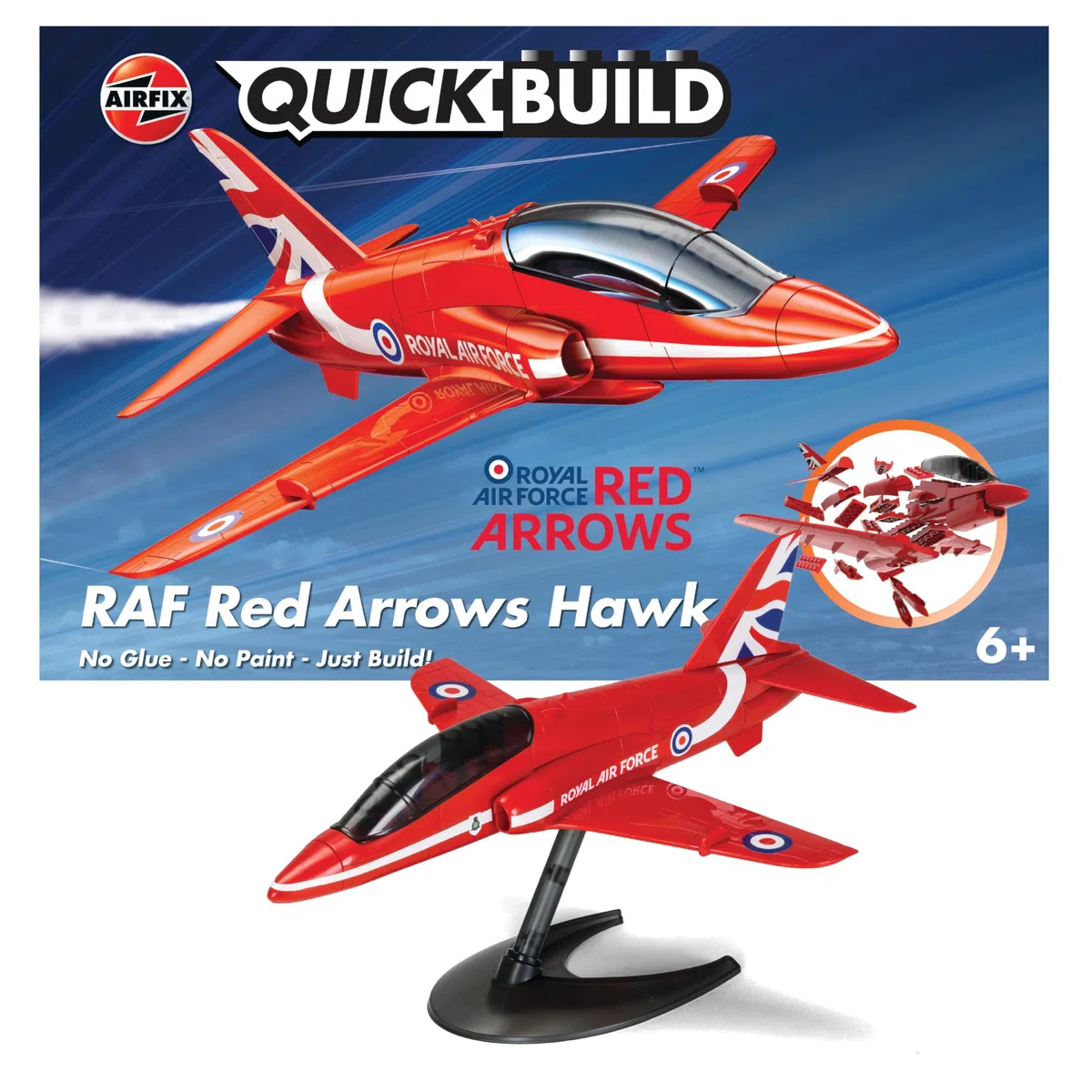 Airfix QUICKBUILD Red Arrows Hawk, Kit de Modelado