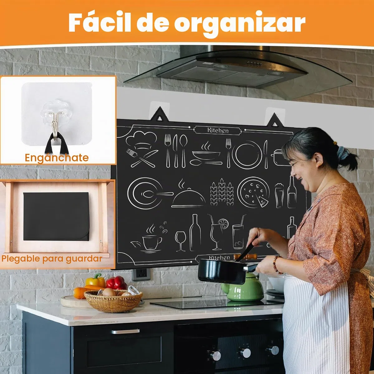 Alfombrilla Protectora para Cocina de Inducción 62x53cm, Placa de Cubierta de Cocina,Tapete de Inducción Silicona, Anti-Rasguños Antideslizantes Resistente al Calor para Placa de Inducción (figure)