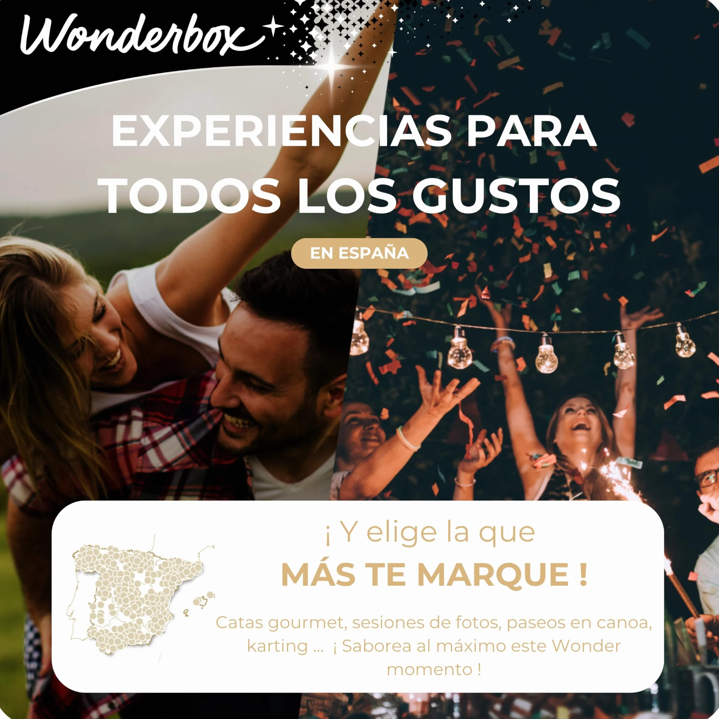 WONDERBOX Caja Regalo -Momentos COMPARTIDOS- 1.100 Actividades para Dos Personas