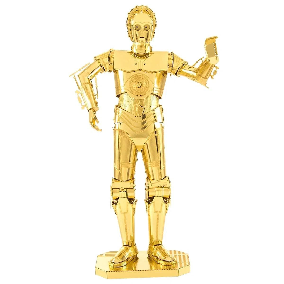 Metal Earth Puzzle 3D Androide C-3Po Dorado. Rompecabezas De Metal De Star Wars. Maquetas Para Construir Para Adultos Nivel Experto De 6.4 X 4.2 X 12 Cm