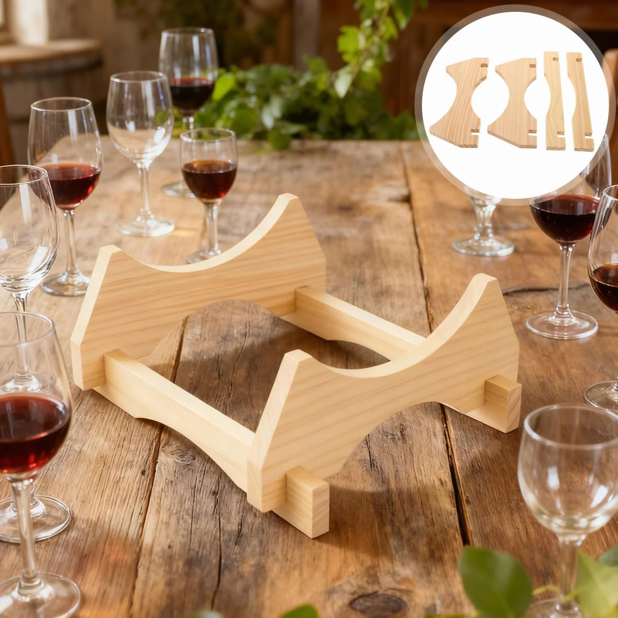 Ciieeo Soporte De Madera para Barril De Roble 5 litros Elevador Estable para Dispensador De Bebidas Cubos De Cerveza Jarras De Vino Base Rústica para Cocina Y Hogar