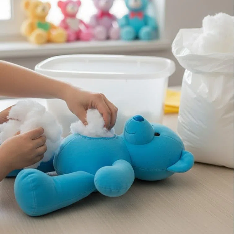 Genérico MARCAVI | Relleno de Microfibra de 2Kg para Cojines, Peluches y Manualidades con Interior Mullido – Relleno Fibra Hueca Siliconada Tacto Pluma, Esponjoso y Suave