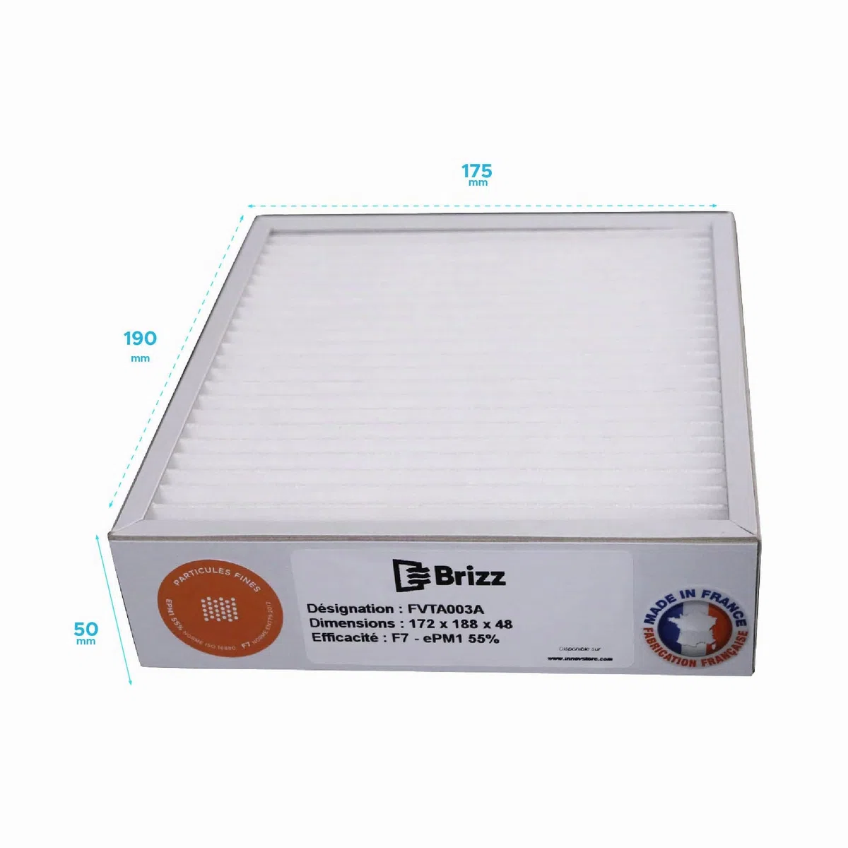 BRIZZ - Filtro compatible con VMI Prestige+ GALBEE, Cube 2 o Urban VENTILAIRSEC