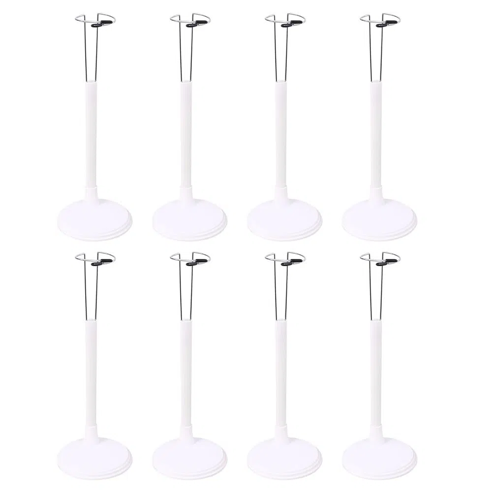 BESTonZON Estante De Exhibición Para Muñecas, Juego De 8 Piezas, Soporte De Expositor Muñecas, Fácil De Montar, Ideal Para Niños Y Niñas, Muñecas De 20-28 Cm