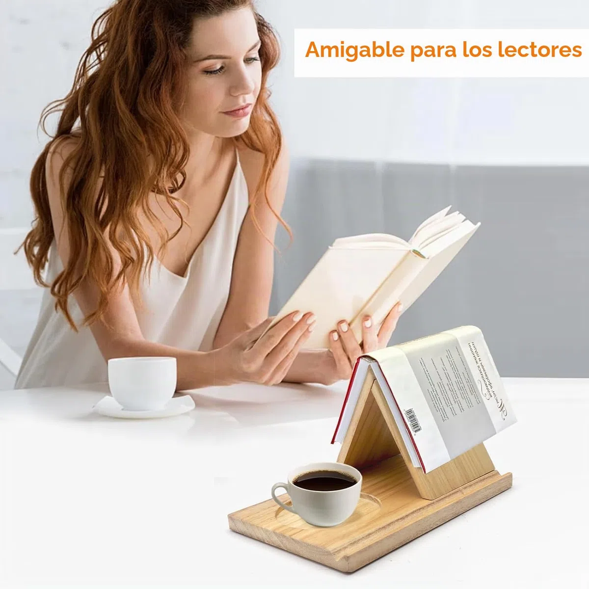 Soporte de Libro de estantería Triangular de Madera de Macizo Soporte para Libros Personalizad para Reposar Páginas Regalos para Lectores Profesores Escritores