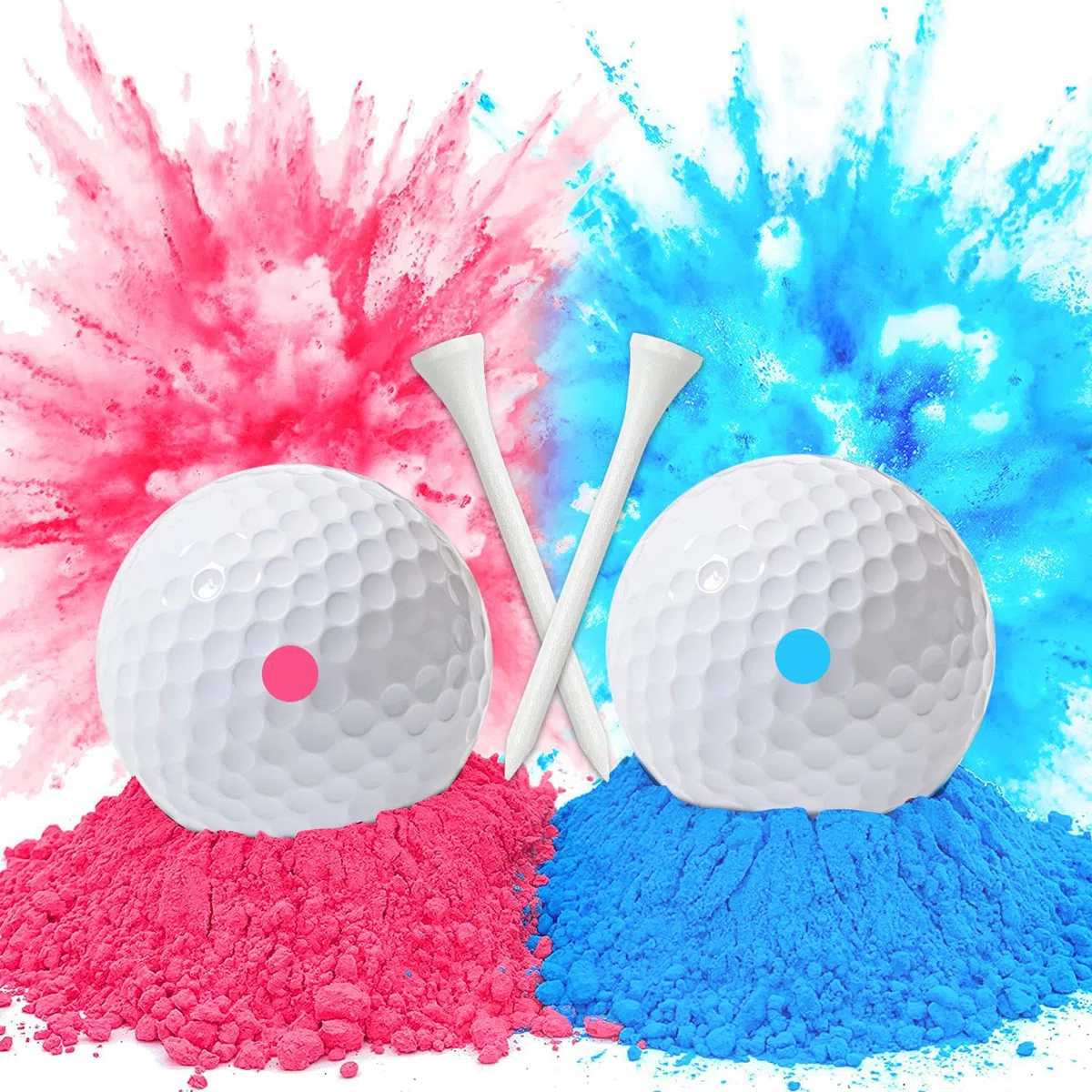 Gender Reveal Golf Bengala Humo Rosa y Azul Baby Shower, Boy or Girl Humo Gender Reveal Party Games