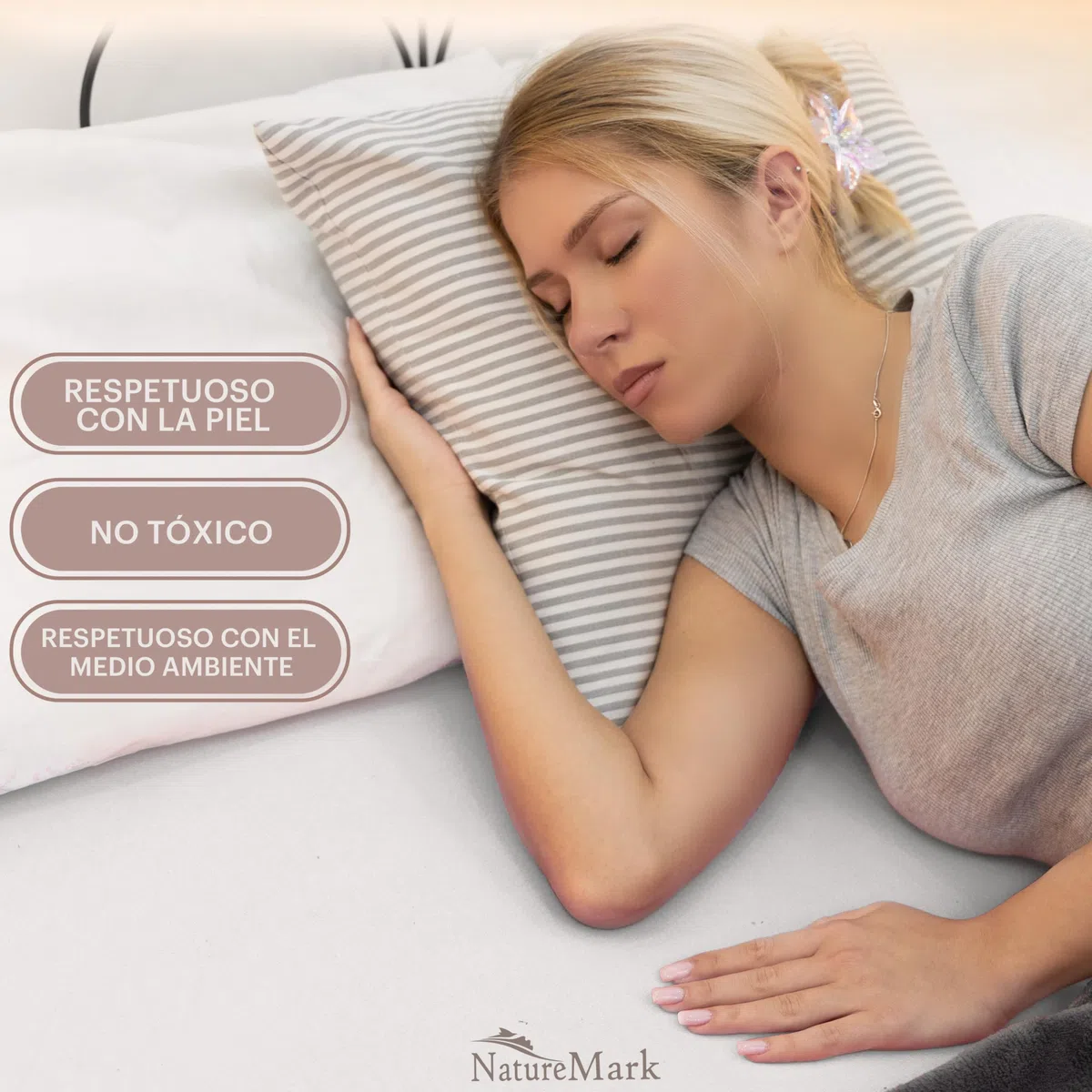 NatureMark Sábana Bajera Ajustable de Jersey, 100% algodón en Muchos tamaños y Colores, 180 x 200 cm - 200 x 200 cm, Blanco