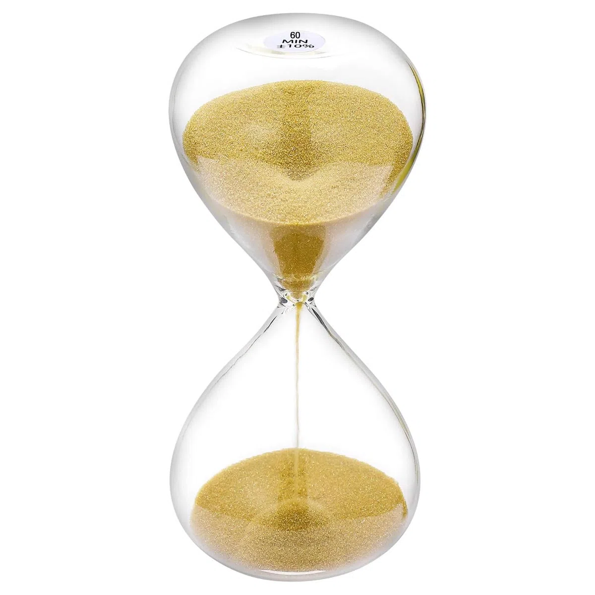 SuLiao Reloj de arena de 60 minutos, temporizador dorado de 1 hora, gran cristal, reloj de arena grande para niños, hogar y escritorio, decoración de oficina