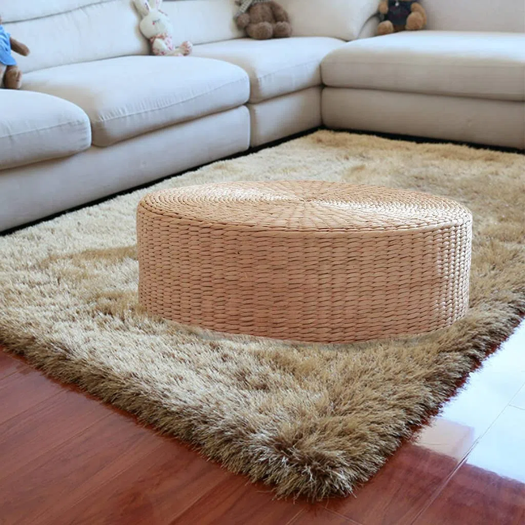 LOVIVER Cojín de de Paja Hecho Moderno - japonés (diámetro 40 cm)
