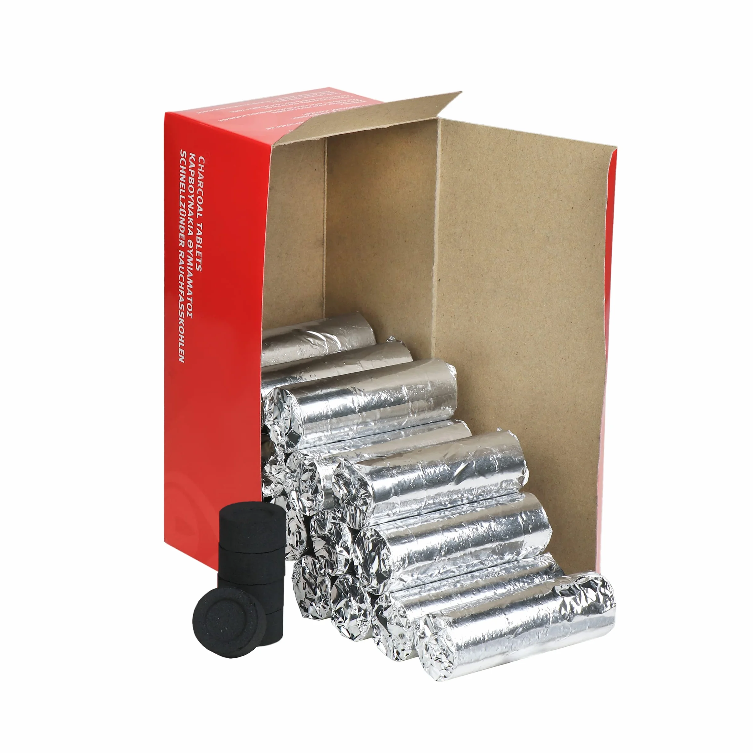 NKlaus carbón Vegetal Incienso de Encendido rápido Shisha 20 Rollos Ø 27mm 120 Piezas 1204