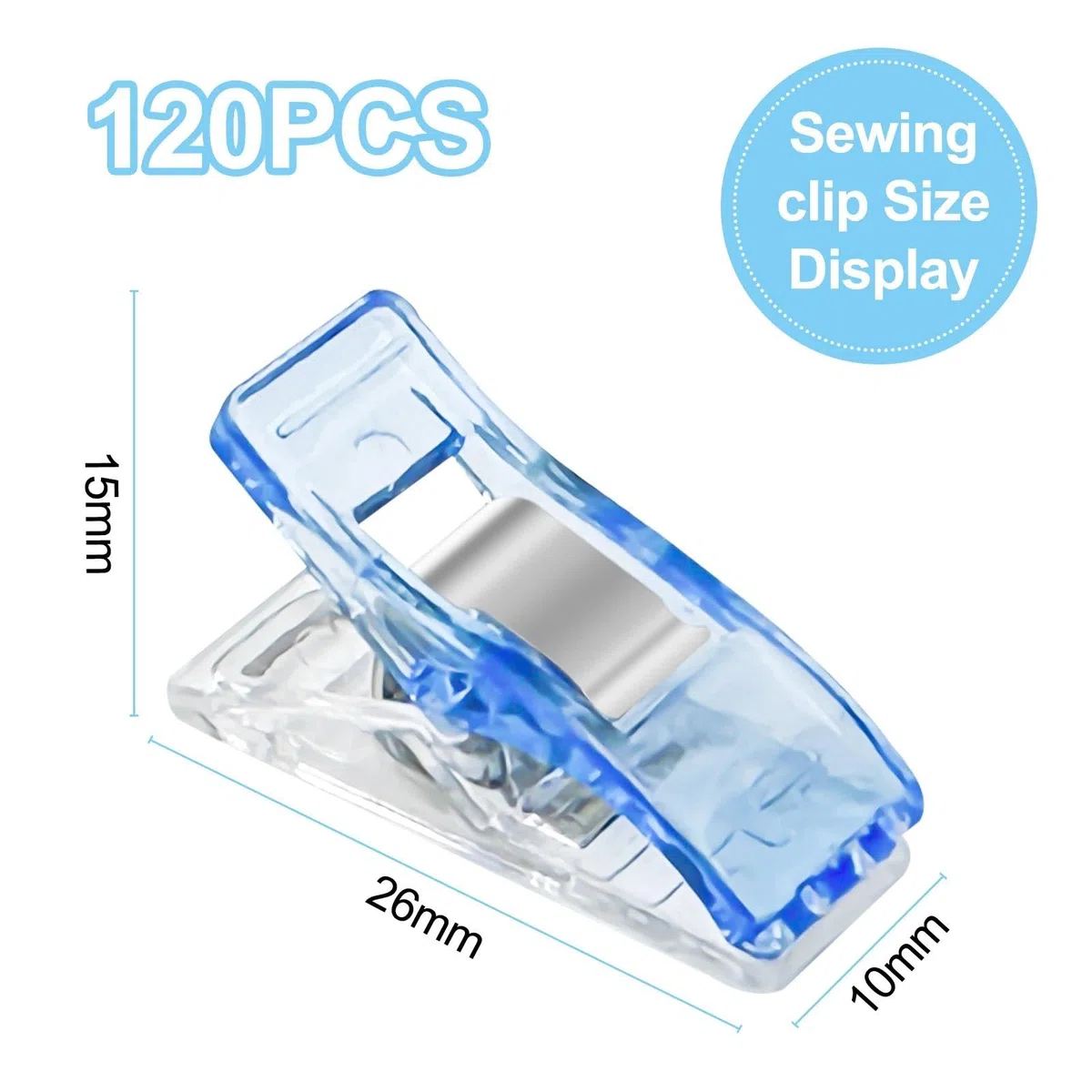 120 PCS Pinzas Costura, Clips de Tela, Manualidades para Acolchar, Accesorios de Plástico, para Costura, Manualidades, Ropa, Fotos, Documentos, Multiusos Casa, Oficina, Viajes Diarios
