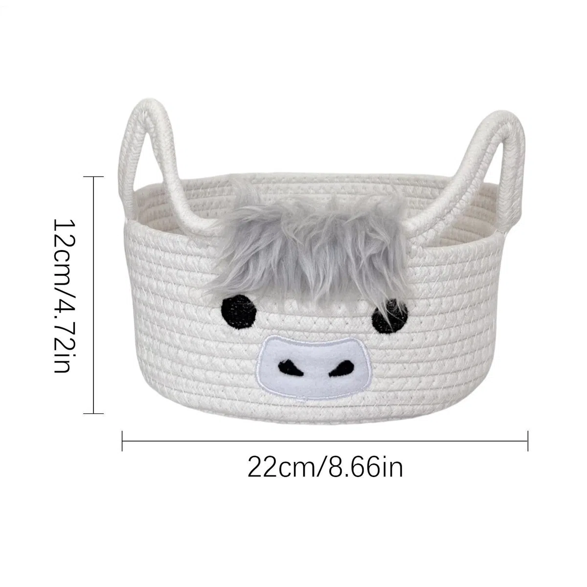 Cestas de Almacenaje Tejidas | Organizador de Cuerda de Algodón con Diseño de Animal - Cesta Decorativa para Almacenaje,para Hogar, Dormitorio, Baño, Apartamento, Cuarto Infantil, Juguetes, Mantas, Li