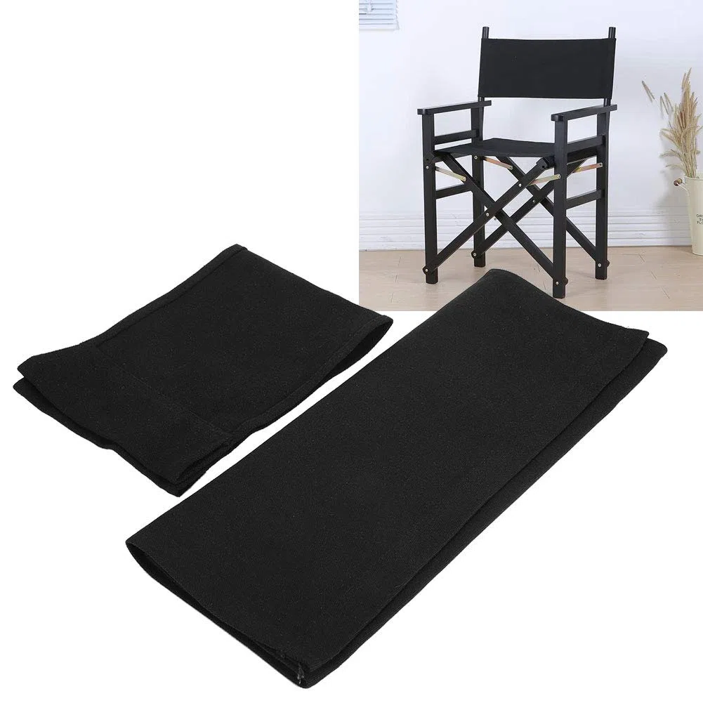 Snufeve6 Reemplazo De La Lona De La Silla, Tela De La Silla 2 Tamaños Prácticos para La Silla De Director Informal para La Mayoría De Las Personas(Negro)