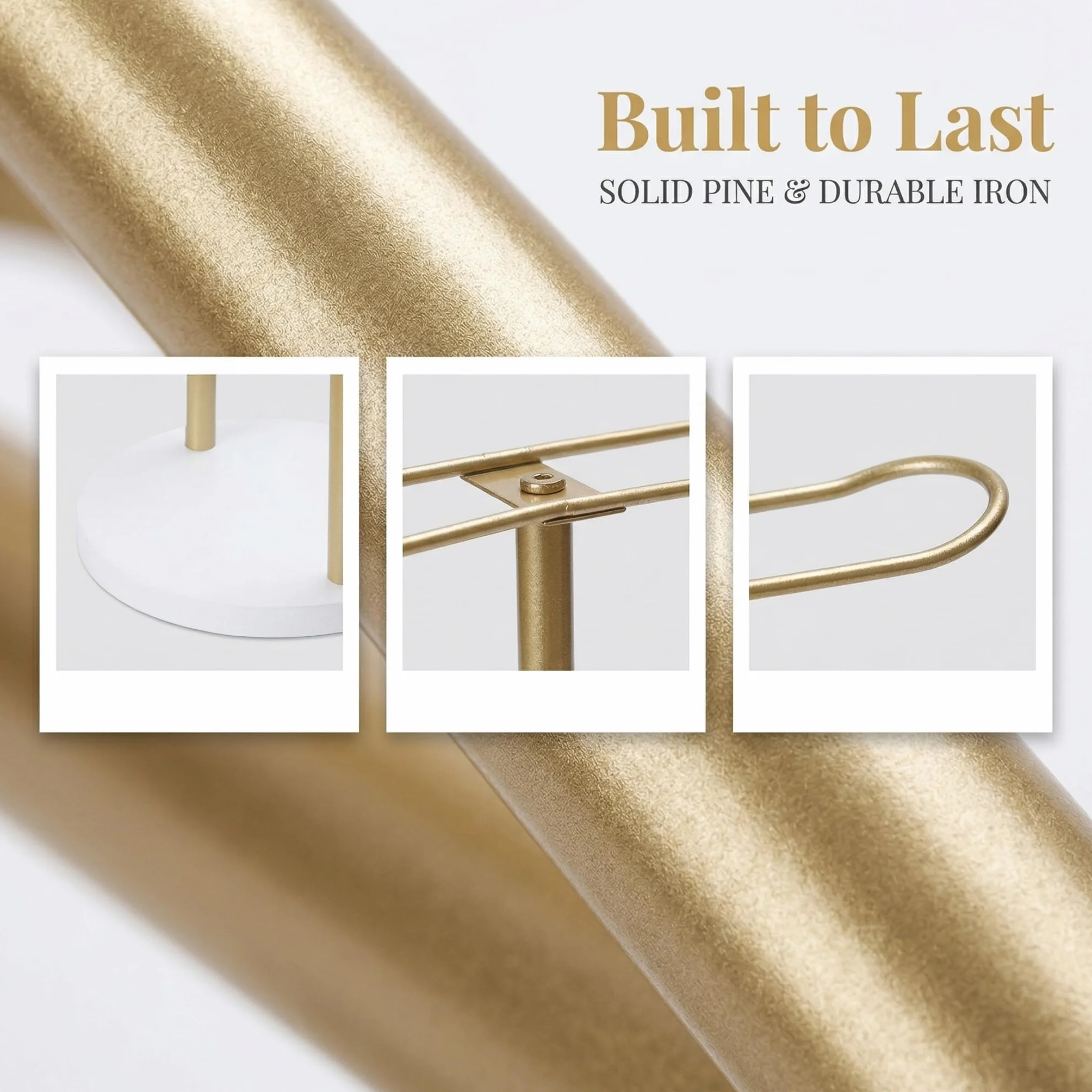 Organizador de Diadema de Metal, Expositor para Diademas de 2 Niveles, Organizador de Accesorios para el Cabello con Base Estable, para Guardar Diademas, Pulseras, Collares y Relojes, Dorado