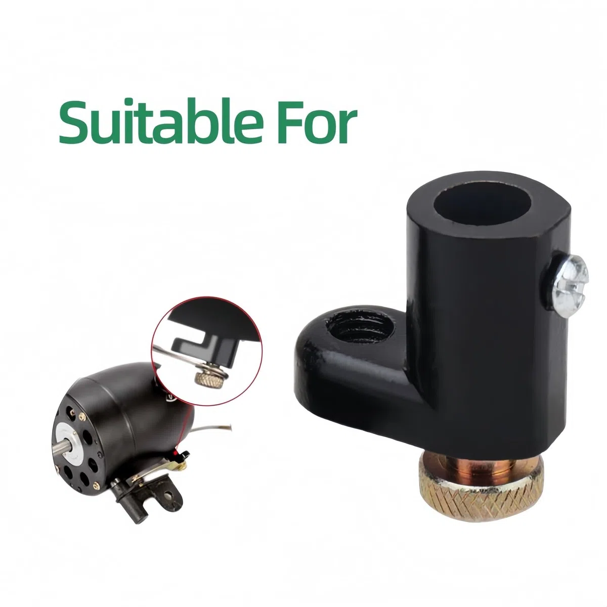 Soporte de Brazo oscilante for Motor de Ventilador Industrial: se Adapta a Ventiladores de 500/650/750 mm, se Adapta a Ejes de Motor de 10 mm, Pieza de Repuesto Duradera con Tornillos(1 Set)