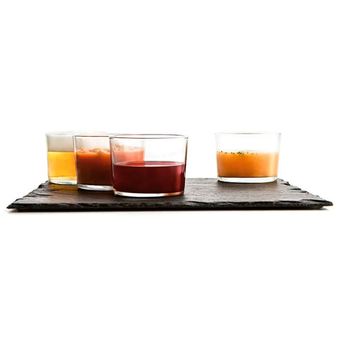 Acan Tradineur - Juego de 12 vasos de cristal 23 cl, modelo Ruta, pack 12 vasos para licores, bebidas, 8,2 x 6 cm, ligeros, aptos para lavavajillas