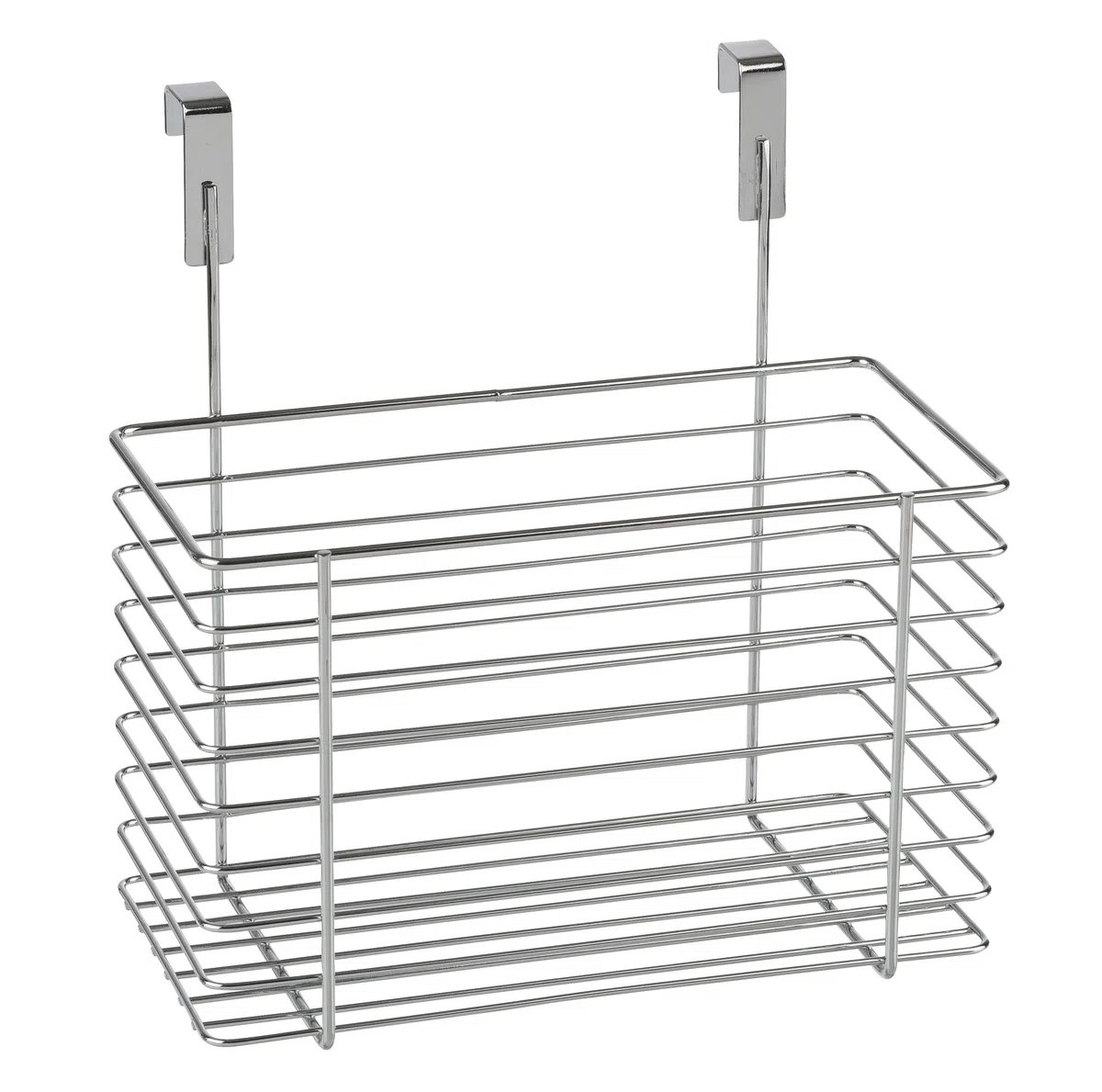 WENKO Cesto para colgar, formato grande, Metal cromado, 24 x 24.5 x 15 cm, Cromo