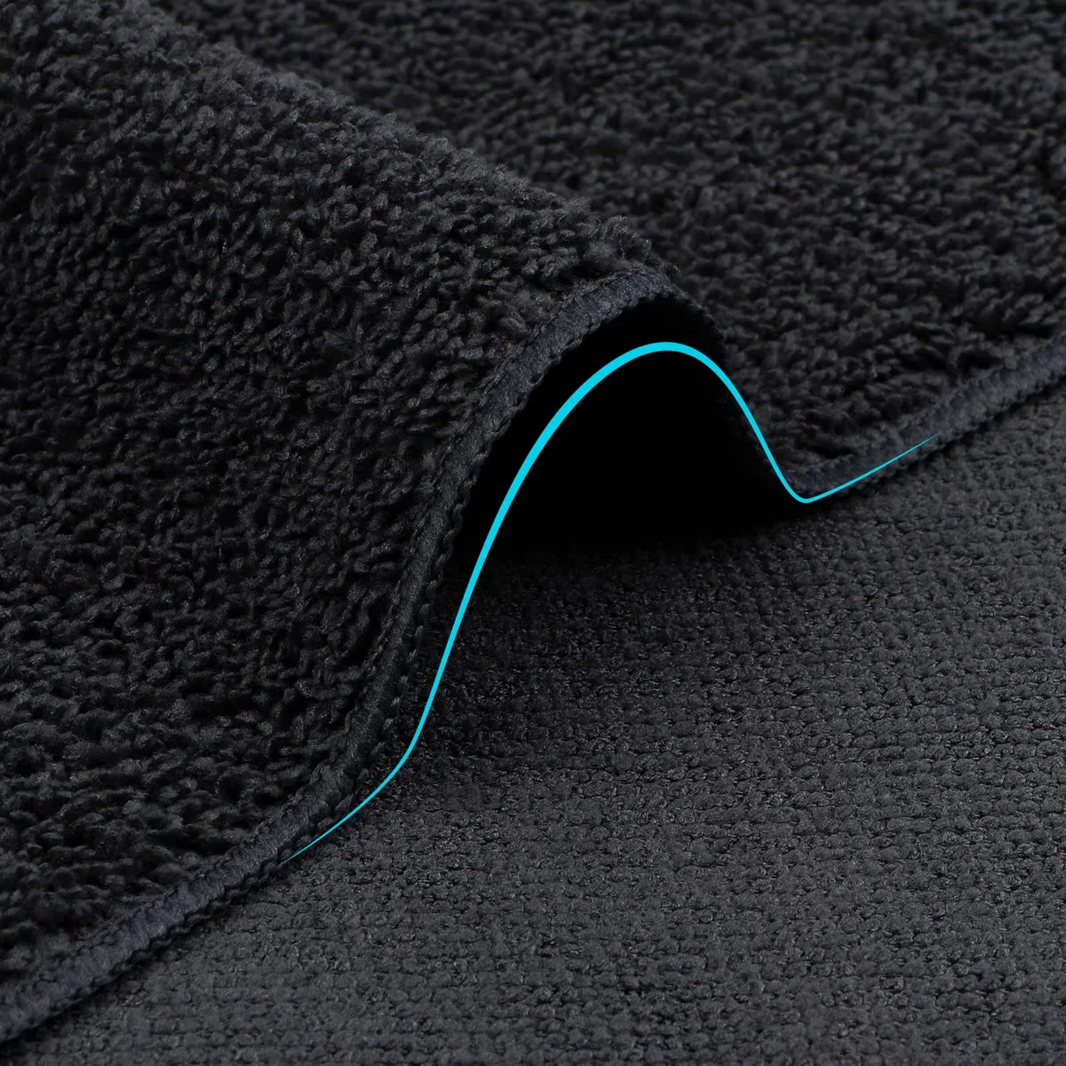 Orighty Juego de Toallas de Microfibra, Altamente absorbentes y súper Suaves, paños Multiusos para baño, Hotel, SPA y Gimnasio, 12.0 x 12.0 in, Color Negro