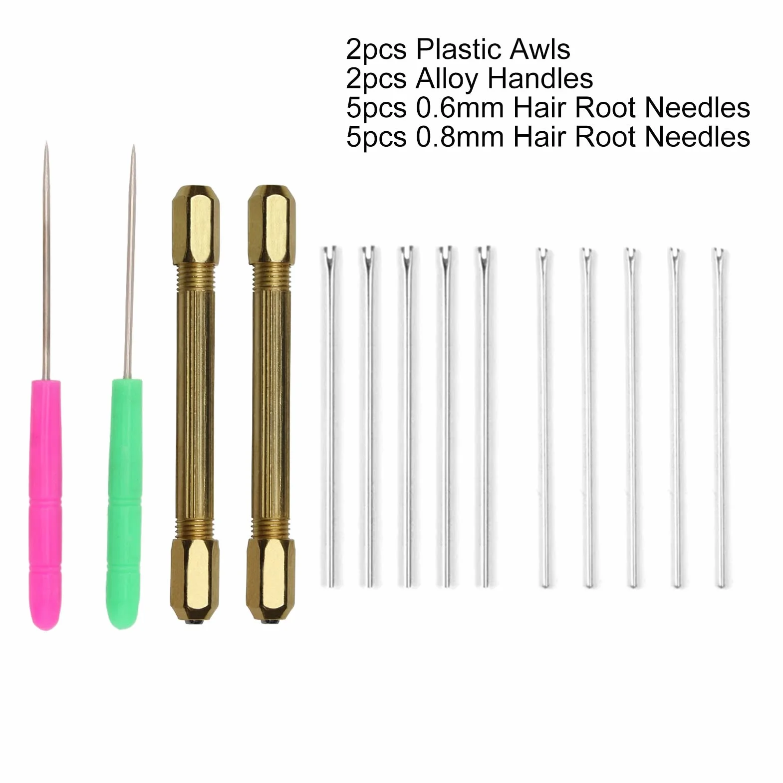 Kit de Fieltro de Aguja para Fabricación de Pelo en Muñecas, 10 Agujas de Metal Resistentes