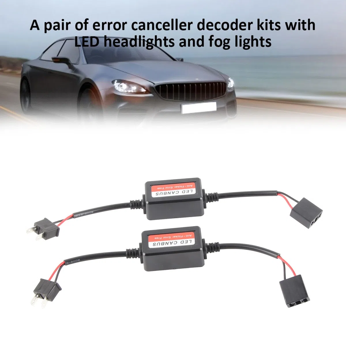 2 Piezas decodificador CANBUS -Parpadeo y -Error para Faros LED H7, Compatible con Sistemas antiniebla, fácil instalación Plug-and-Play, no Apto Bombillas