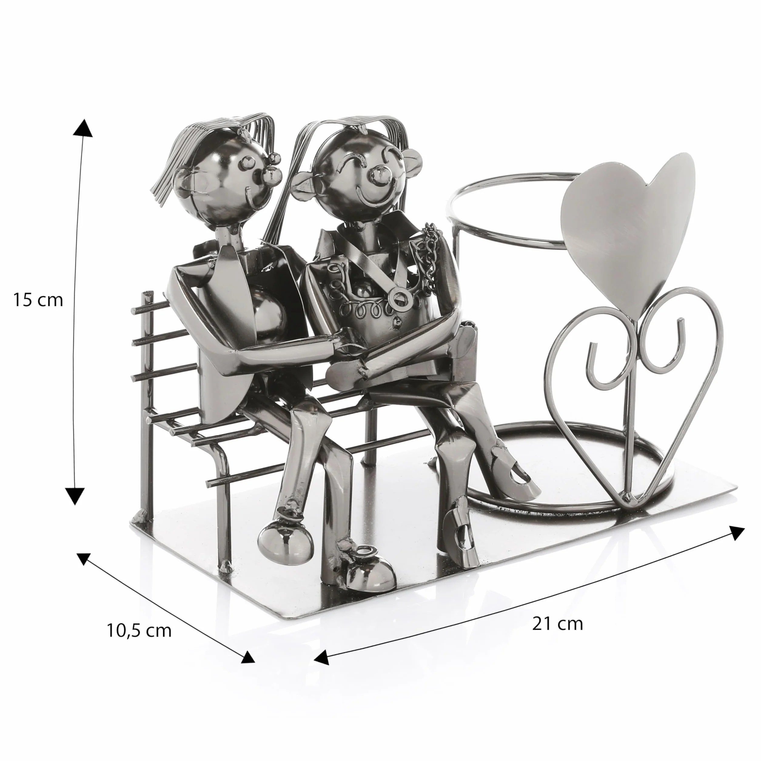 Nordstern Soporte para botellas de metal para parejas de boda, regalo de boda o bodas de oro