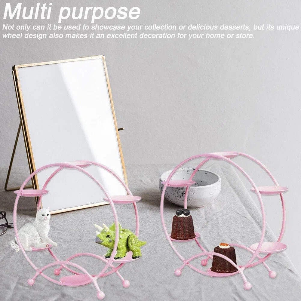 Noria Soporte De Exhibición para Magdalenas Caja Ciega De Escritorio Estante De Exhibición Circundante Estante De Mano para Fiesta De Té para Fiesta Temática Fiesta DIY