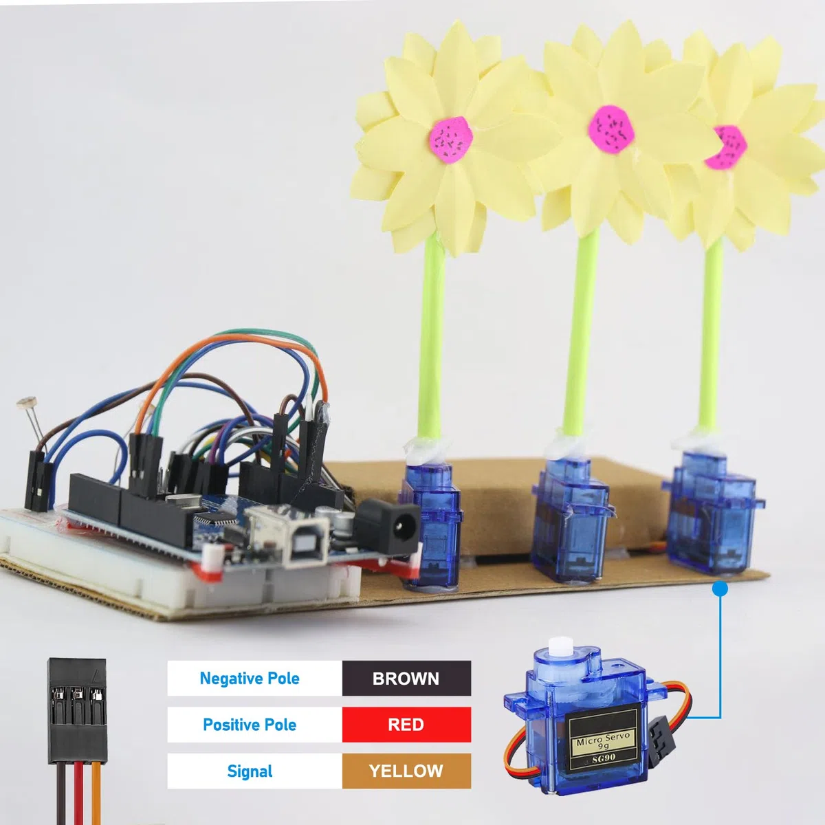 9G Micro Servo Motor, 10 Unidades Mini Servomotor con cable, Mini Servos para Arduino, Micro Servo Motor para RC Robot/Mano/Paseo Helicóptero Avión Coche Barco Control (Azul)