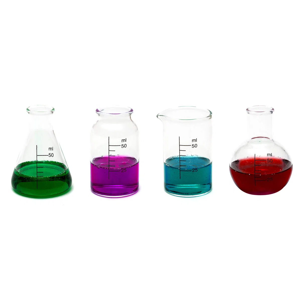 Bar Bespoke Juego de 4 vasos de chupito químico, 50 ml