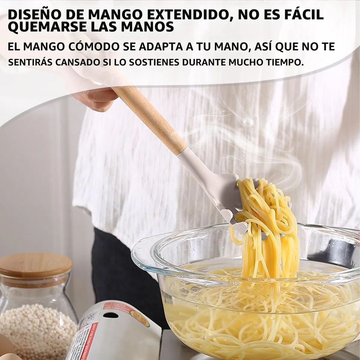 12 Piezas Juego de Utensilios de Cocina de Silicona, Fabricado en Silicona y Mangos de Madera, Resistente al Calor Antiadherente, Utensilios Cocina Apto para Todas Las Ollas y Sartenes