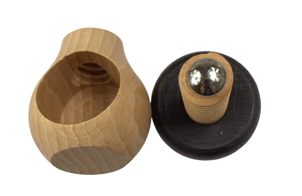 EFO Cascanueces de Madera en Forma de Seta - Herramienta Cascanueces para Abrir fácilmente Todas Las nueces, nueces, avellanas, almendras - Cascanueces de Madera de Haya Maciza Natural