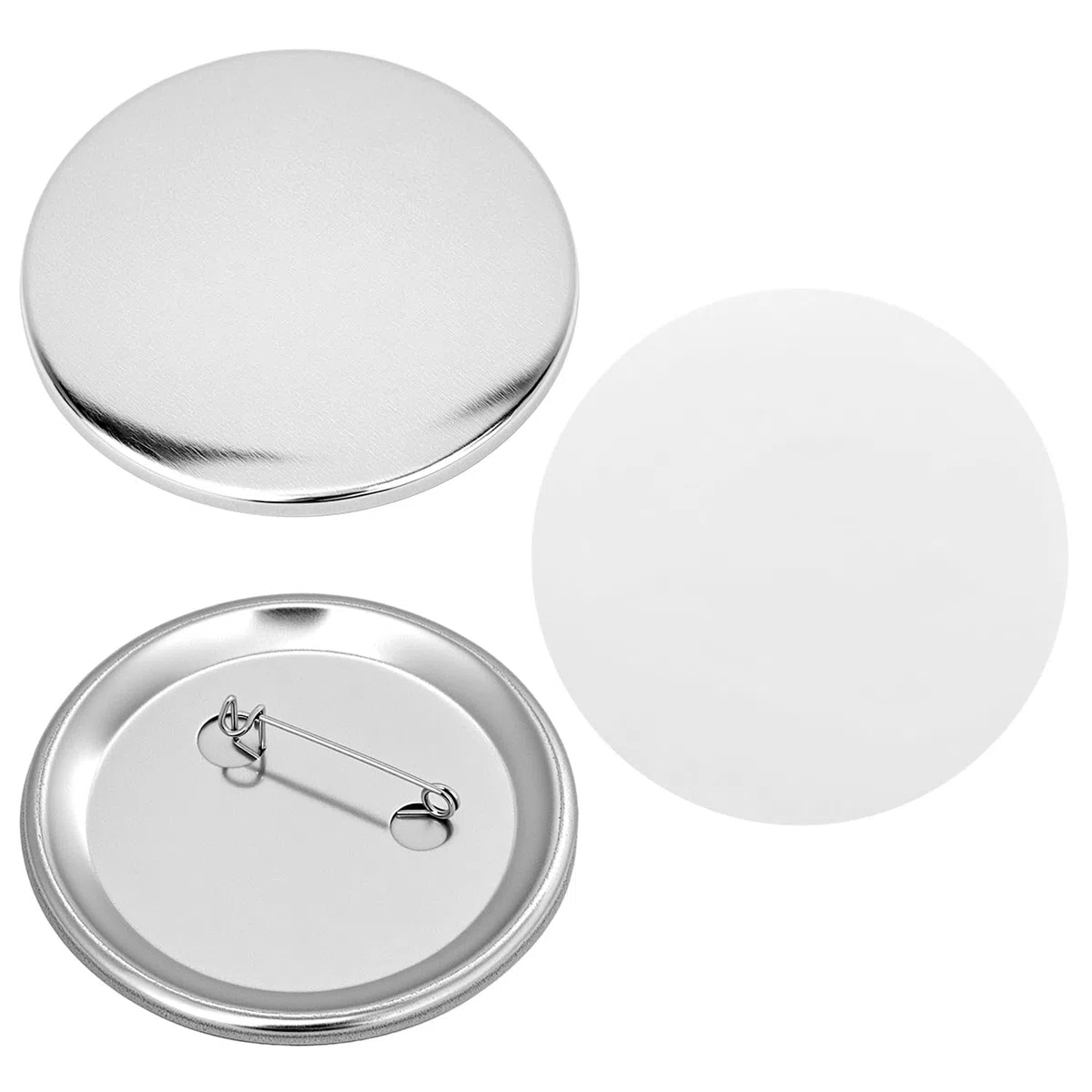 QWORK® Juego de 100 Chapas Personalizadas de Metal - 58 mm